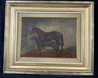Robert Nadler Signed Horse Oil Painting