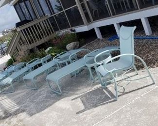Lots of patio furniture