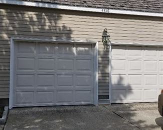 Insulated garage doors are 9 feet wide x 7 feet tall 