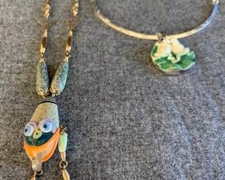 ''Frogs'' Frolicking Necklaces