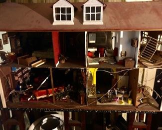 artist made doll house one of a kind