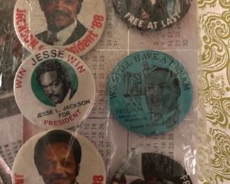 Jesse Jackson  for President buttons