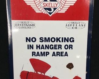 1950’S PORCELAIN SKELLY AIRPLANE GAS PUMP