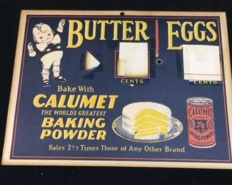 VTG. MERITA BREAD LONERANGER/CALUMET BAKING CARDBOARD ADVERTSING