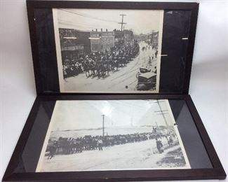 (2) 1903 CIRCUS HORSE TRAIN COMING TO TOWN