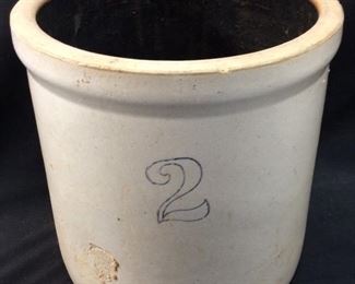 VINTAGE 2 GALLON CROCK