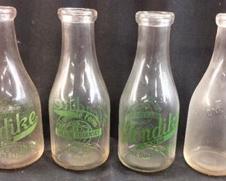 VTG. KLONDIKE FARMS, ELKIN,NC  DAIRY BOTTLES