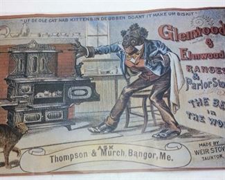 VTG. BLACK AMERICANA GLENWOOD STOVE ADVERTISING