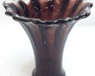 VTG ART GLASS PURPLE VASE