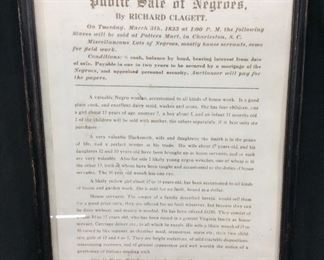 ANTIQUE PRE CIVIL WAR 1833 SLAVE SALE NOTICE