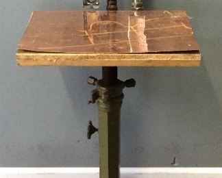 CUSTOM STEAM PUMP LAMP COPPER TOP VINTAGE ROLLING BASE