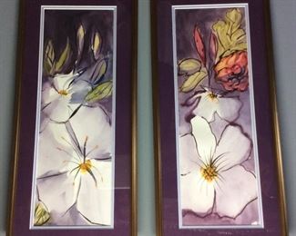 (2) PAT RADER WATER COLOR PURPLE