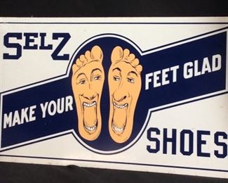 SELZ SHOES FLANGE SIGN VINTAGE