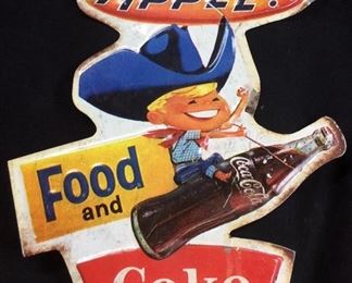 YIPPEE! FOOD AND COKE VINTAGE METAL SIGN