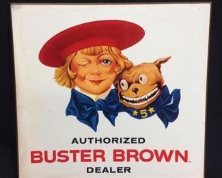VINTAGE BUSTER BROWN DEALER SIGN 15’ X 1