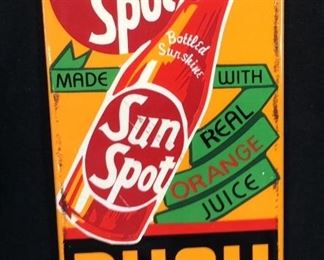 1950’S SUNSPOT PORCELAIN DOOR PUSH SIGN