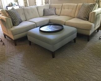 Kravet Couture sectional, Michael Bergman Textiles (Belgium): Salt Flats, Oyster.