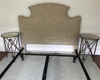 Custom queen upholstered headboard.