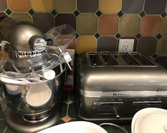 KitchenAid mixer, KitchenAid toaster.
