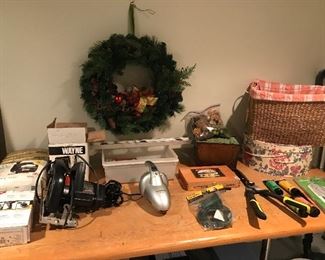 Assorted tools and household.