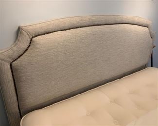 Upholstered headboard with nailhead trim,king size.