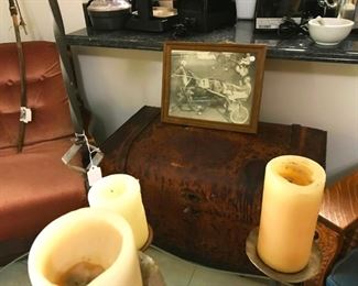 Vintage leather trunk