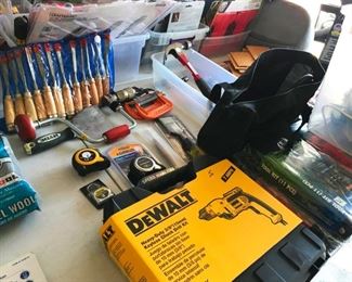 New in box tools
X-acto
Gerber
Swiss Army
Victorinox
Leatherman
Craftsman
Dewalt
Skil
Black and Decker 
Bosch
DeWalt