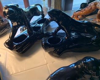 Vintage black panther ceramics