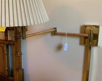 2 Wicker wall mount lamps