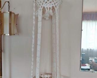 hanging macrame planter