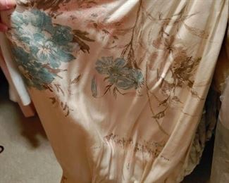 vintage barkcloth drapery