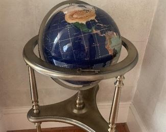 Gem stone world globe