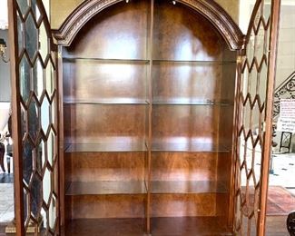 Exquisite display cabinet by Giemme Furniture. measures 89.5" t x 58" w x 16" d