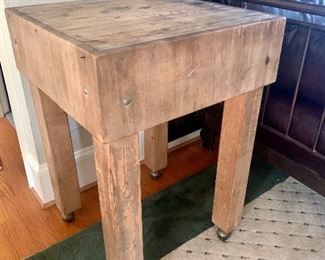 Butcher block table (not solid)