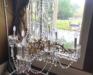 Antique crystal chandelier