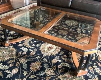 Glass top coffee table made by Century (matching end table also available)