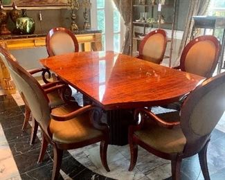 Table and 6 chairs (Henredon) priced separately