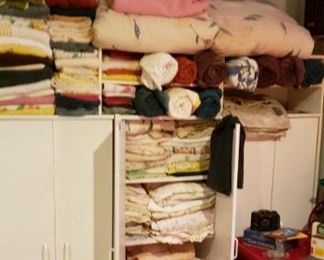 Linens, blankets, towels, comforters