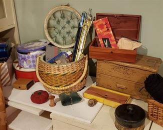 Sewing Supplies- Tubs of vintage buttons