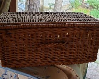 Vintage picnic basket