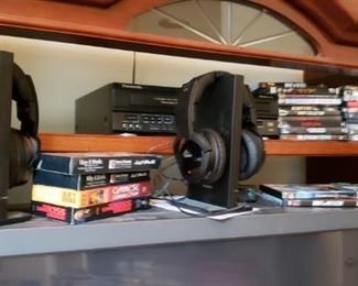 Sony Wireless Headphones, dvds and cds