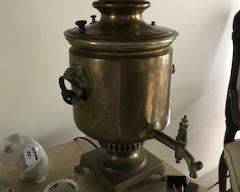 Russian brass samovar lamp