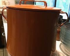 1960's Dansk orange stockpot