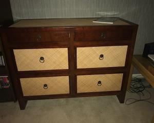 Lovely six drawer chest with woven inserts