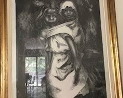 Dos Ninos by David A. Siqueiros, dated 1956 and signed in pencil