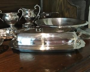 Sterling butter & bowl