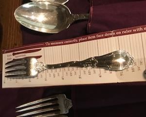 Sterling fork part of flatware service