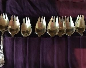 Ice cream Forks, part of sterling flatware service