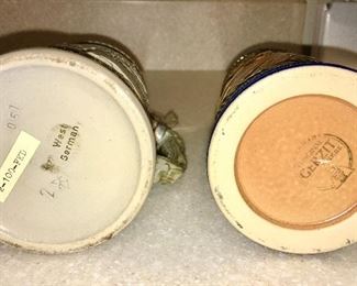 2 German beer steins, one Gerzit