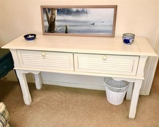 Painted table w/ 2 drawers